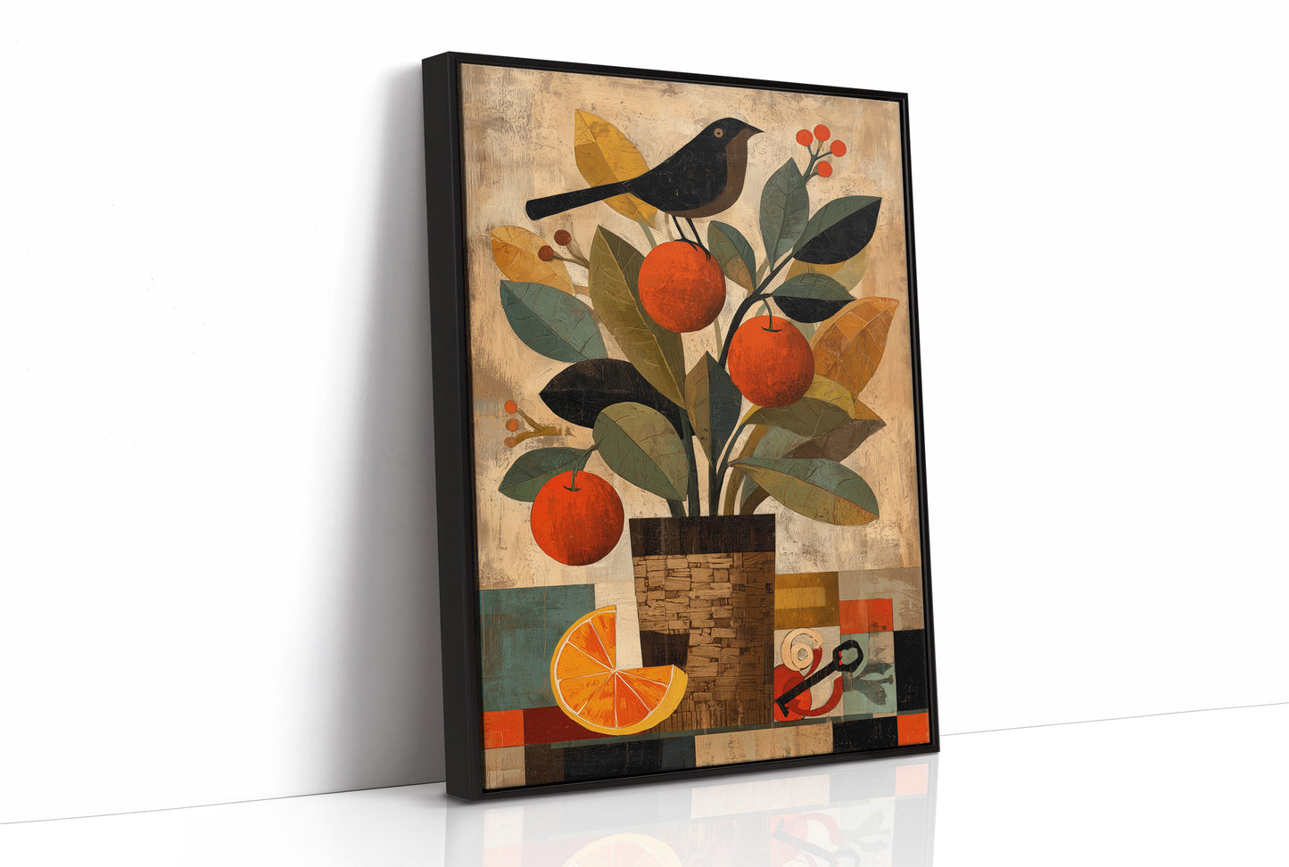 Orange Tree and Blackbird