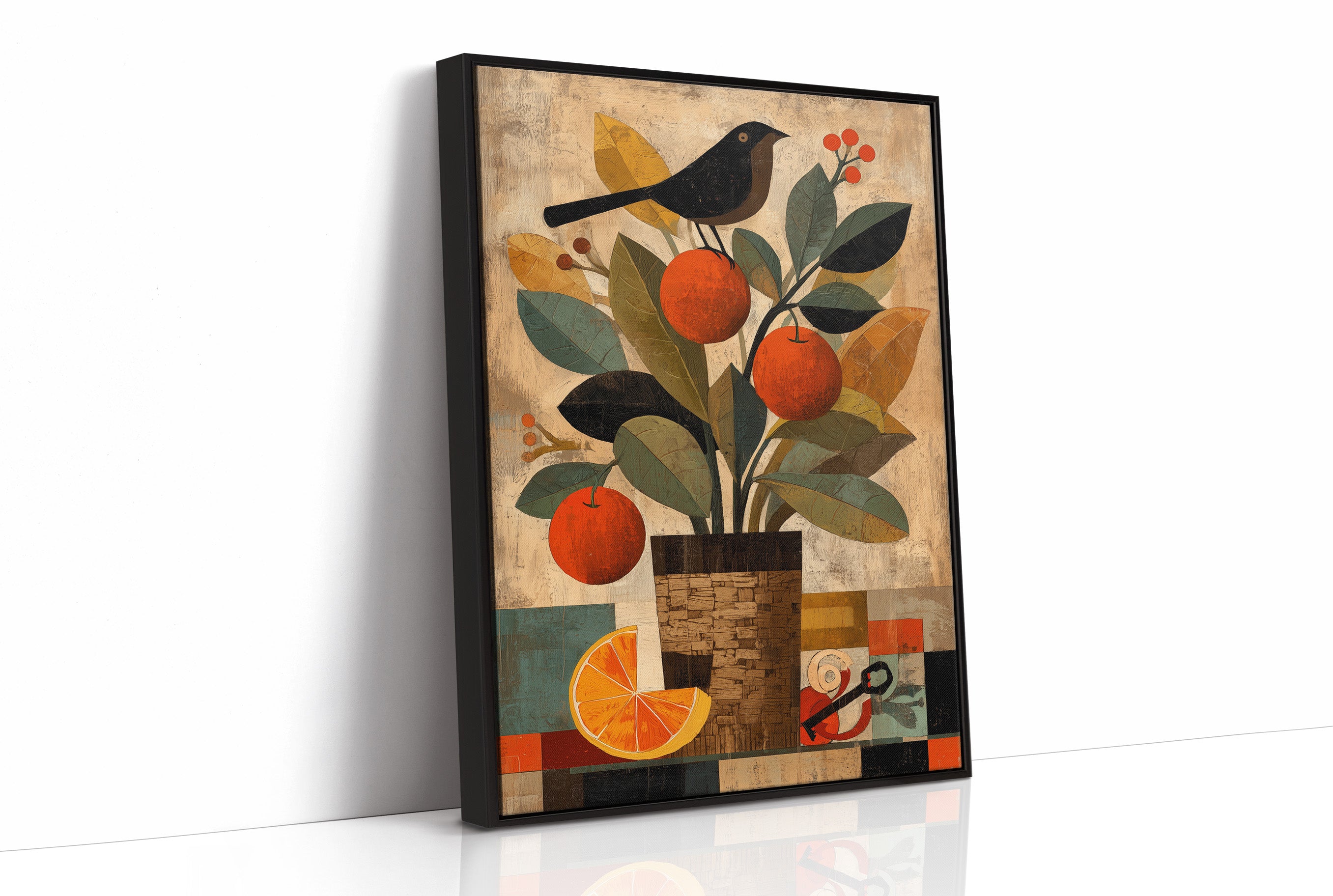 Orange Tree and Blackbird