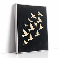 Ivory Wings Against Midnight Sky