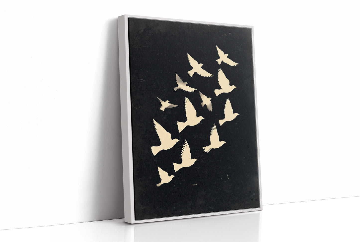 Ivory Wings Against Midnight Sky