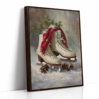 Vintage Skates Await Winter's Dance