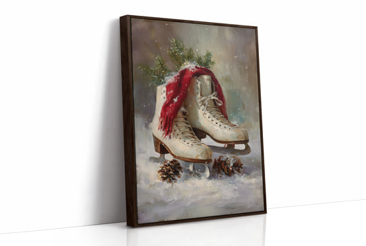Vintage Skates Await Winter's Dance