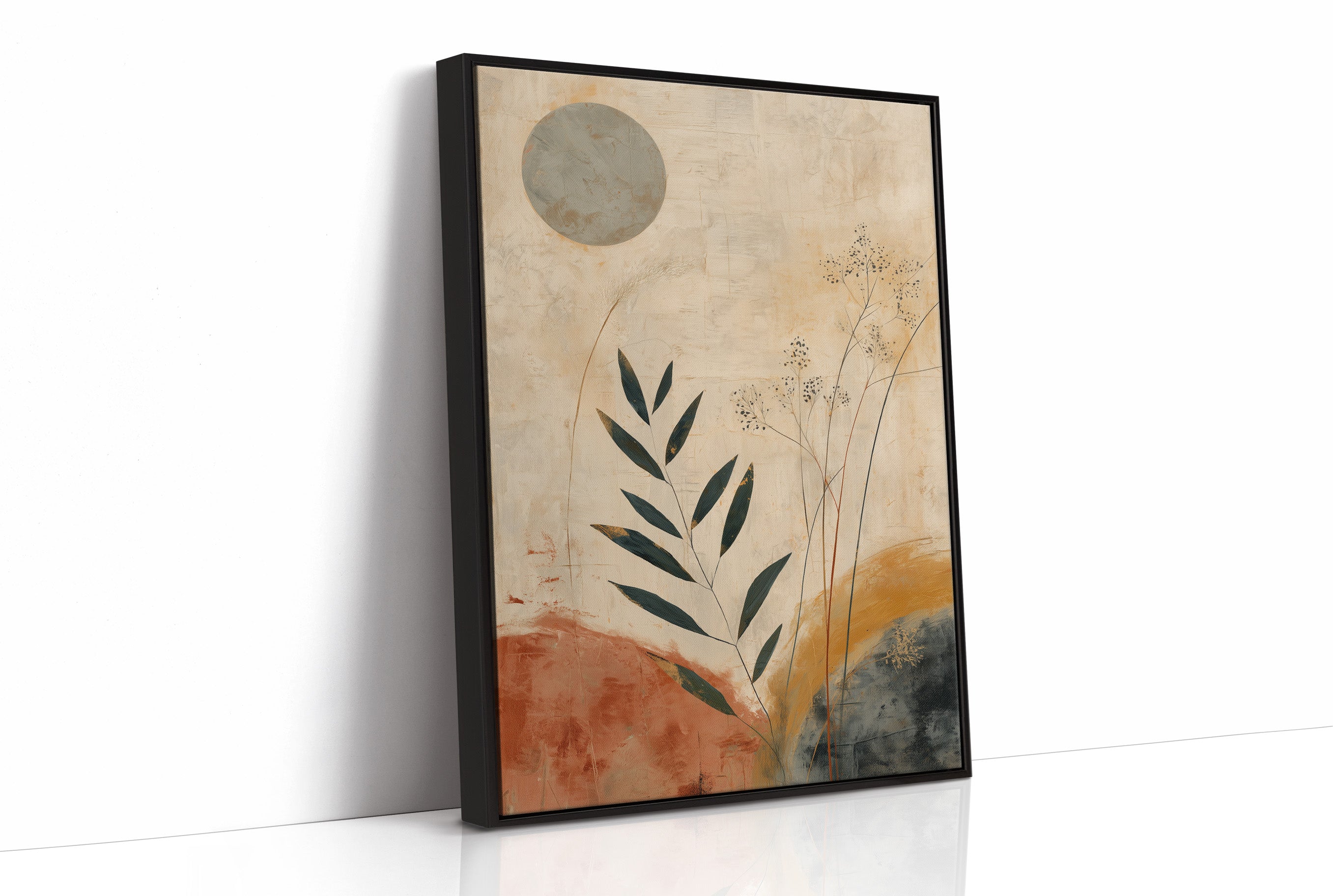 Moonlit Leaves Dance In Terra Cotta