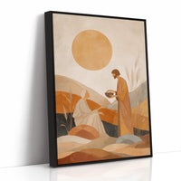 Desert Offering Under Amber Sun