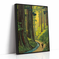 Wanderer Among Ancient Forest Giants