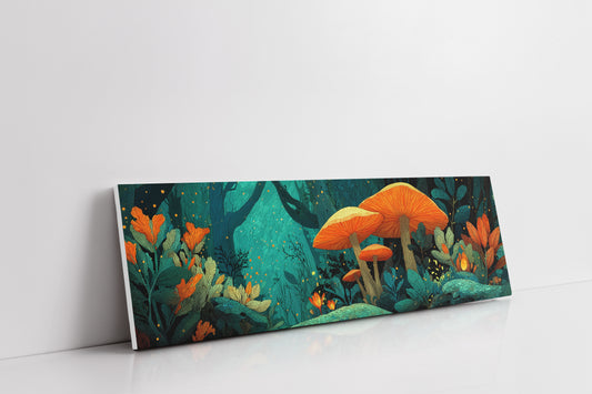 Lantern Mushrooms In The Midnight Grove