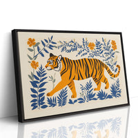 Majestic Tiger Print – Bold Jungle Art, Modern Folk Style Wall Decor