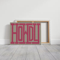 Howdy Pink Mosaic Western Greeting