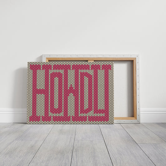 Howdy Pink Mosaic Western Greeting