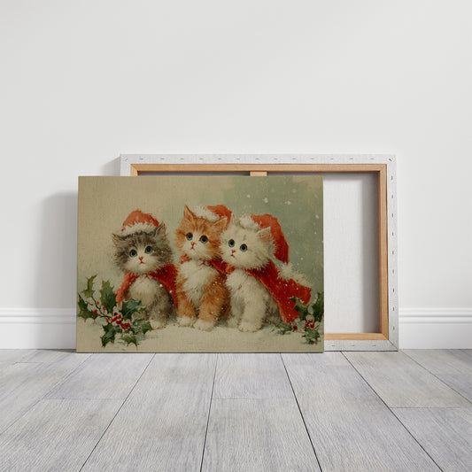 Three Kittens Share Christmas Magic