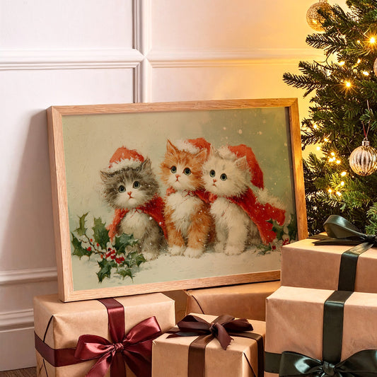 Three Kittens Share Christmas Magic