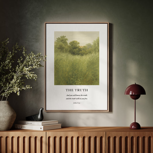 The Truth John 8 Field Scripture Art