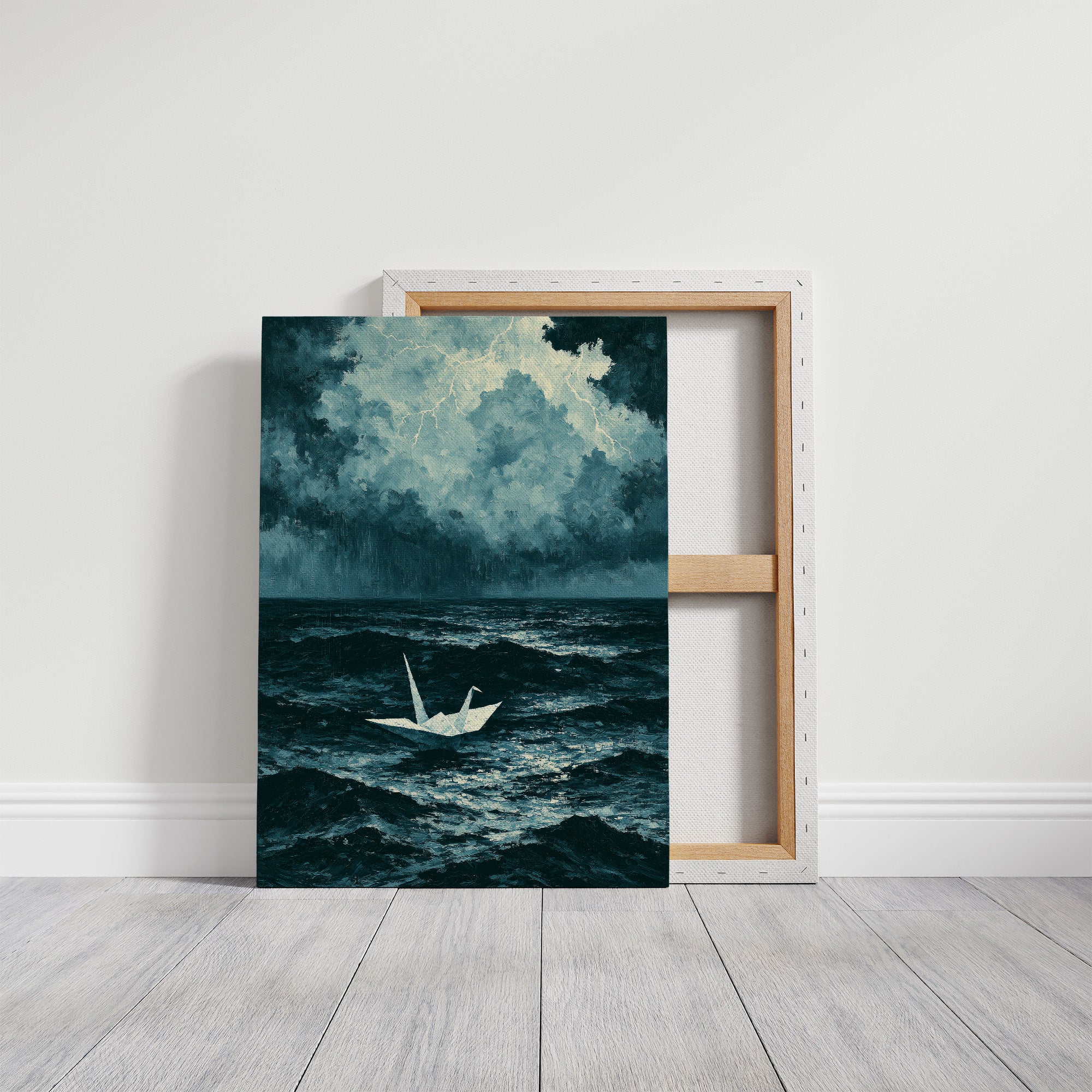 Origami Crane Braves the Storm