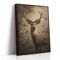 Noble Stag In Misty Forest