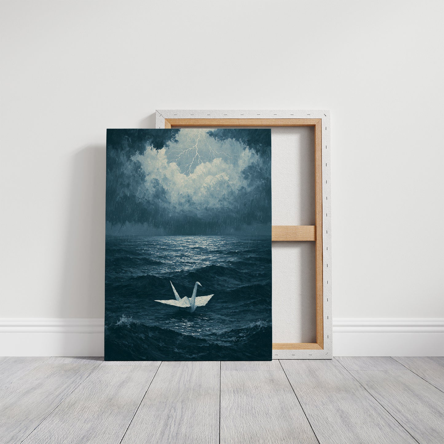 Crane Adrift in Silence
