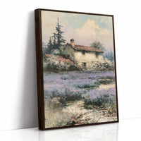 Lavender Fields and the Farmhouse Beyond