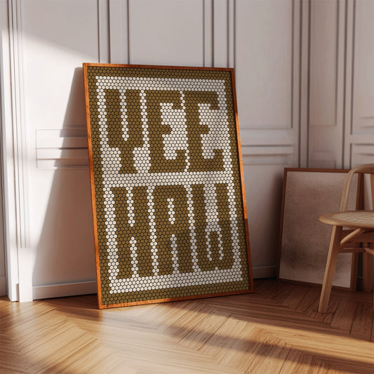 Yeehaw Western Mosaic in Warm Brown
