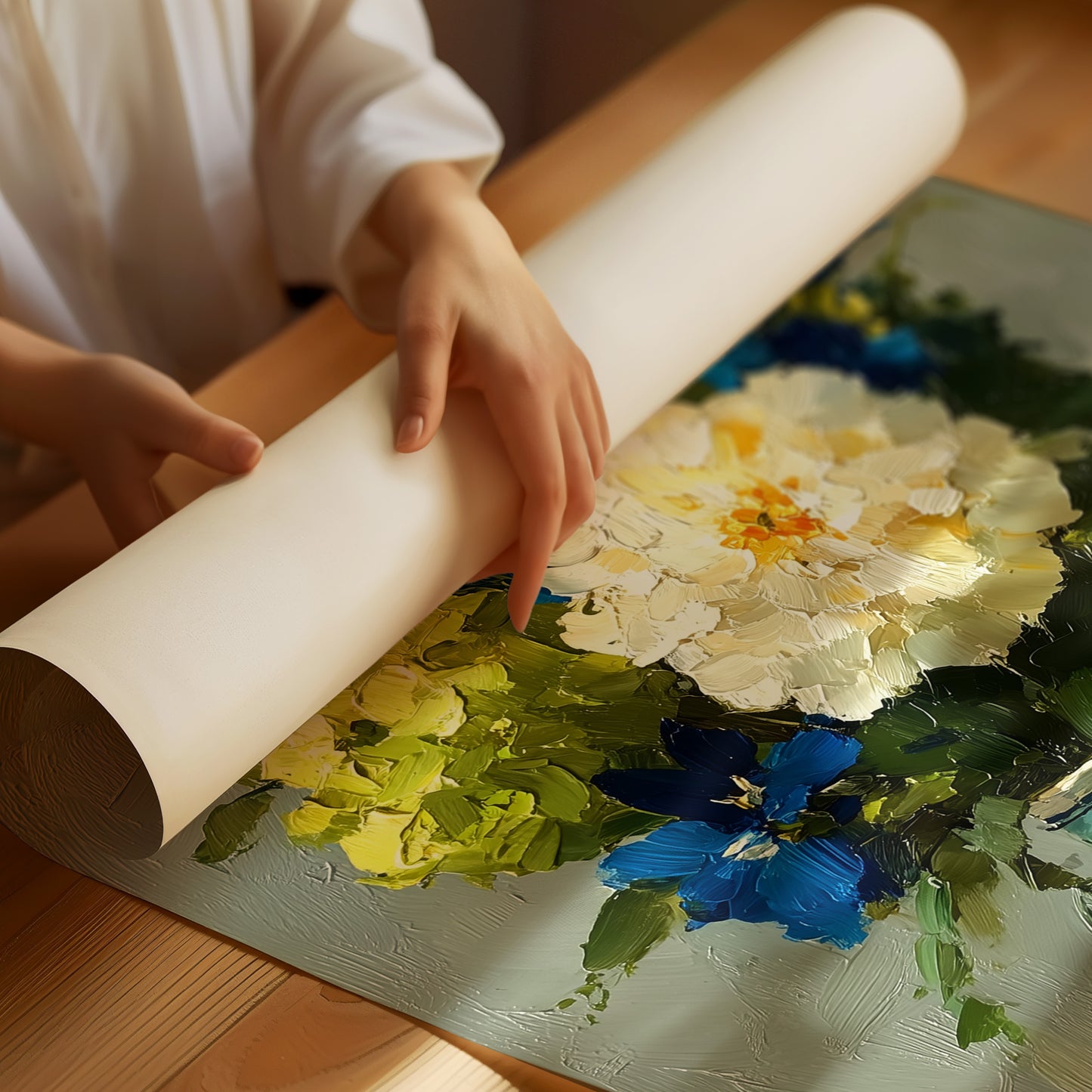 Tuesday Flowers in the Blue Vase