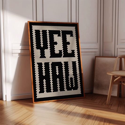 Yeehaw Mosaic Western Shout in Black