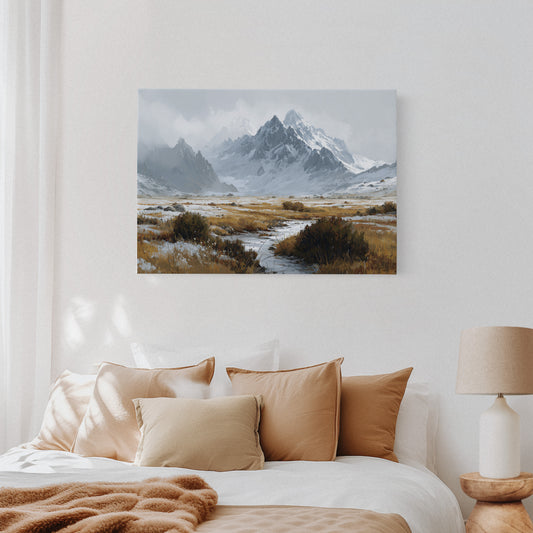 Winter Grasses Dance Below Peaks