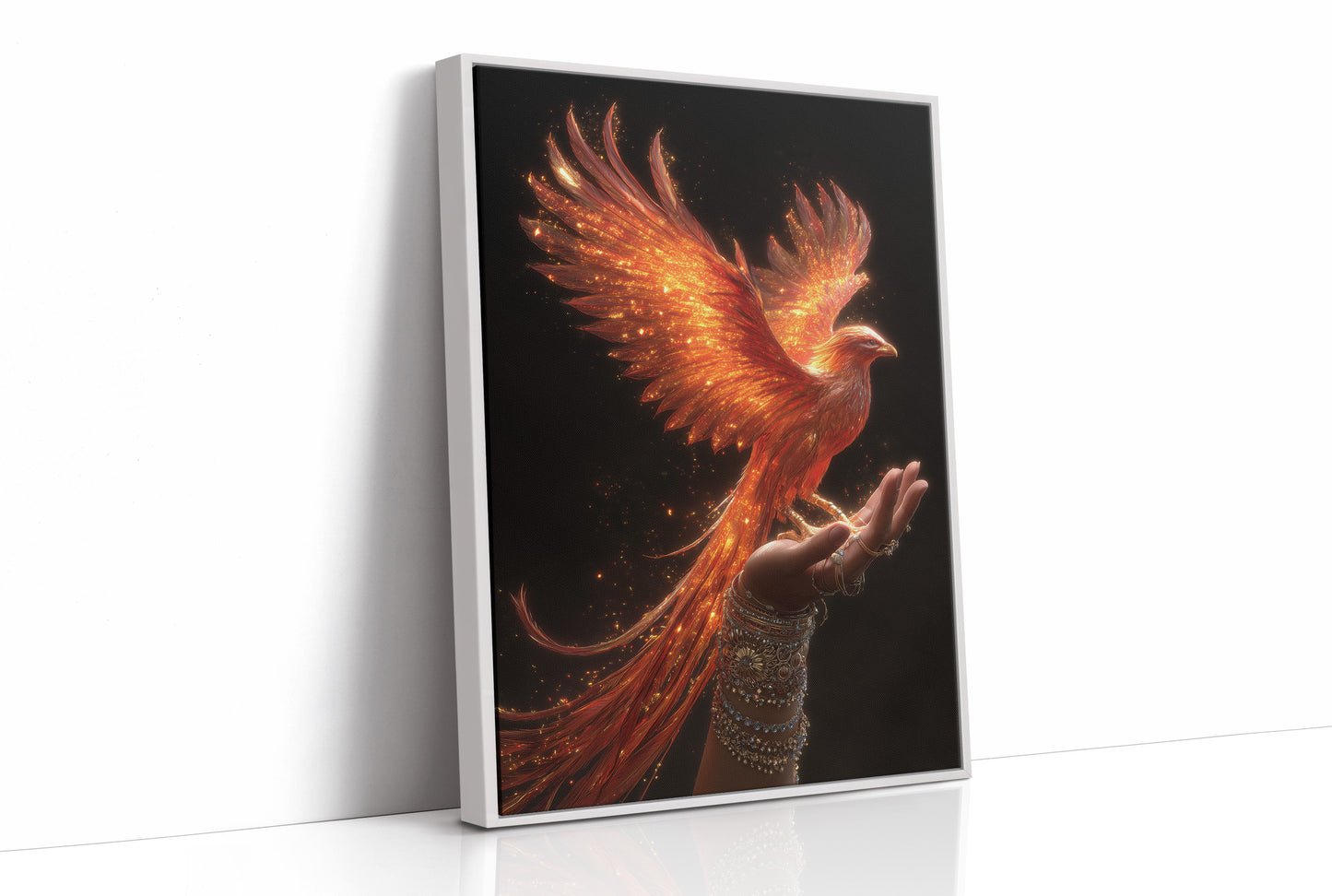 Phoenix Rising From Open Palms