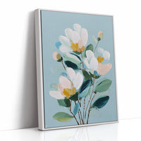 Textured Blossoms Against Azure Calm