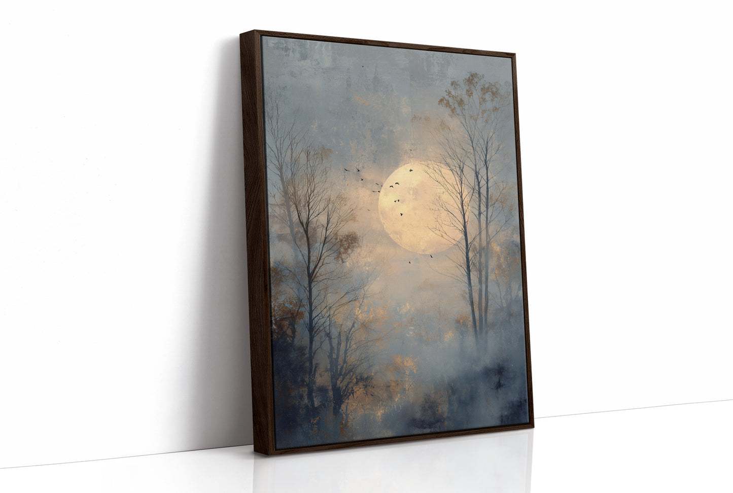 Birds Circle The Winter Moon