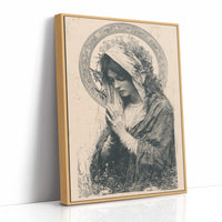 Madonna in Wildflowers — Devotional Engraving Print