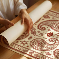 Rust Paisley Western Bandana Print