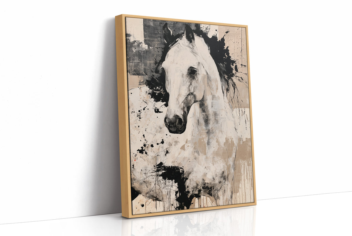 Ink & Ivory: Abstract Horse Study