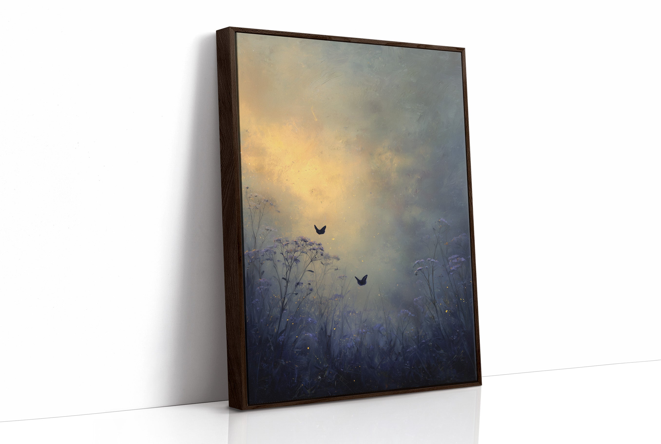 Birds Dance Through Golden Fog