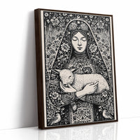 Madonna and Lamb: A Woodcut Devotion