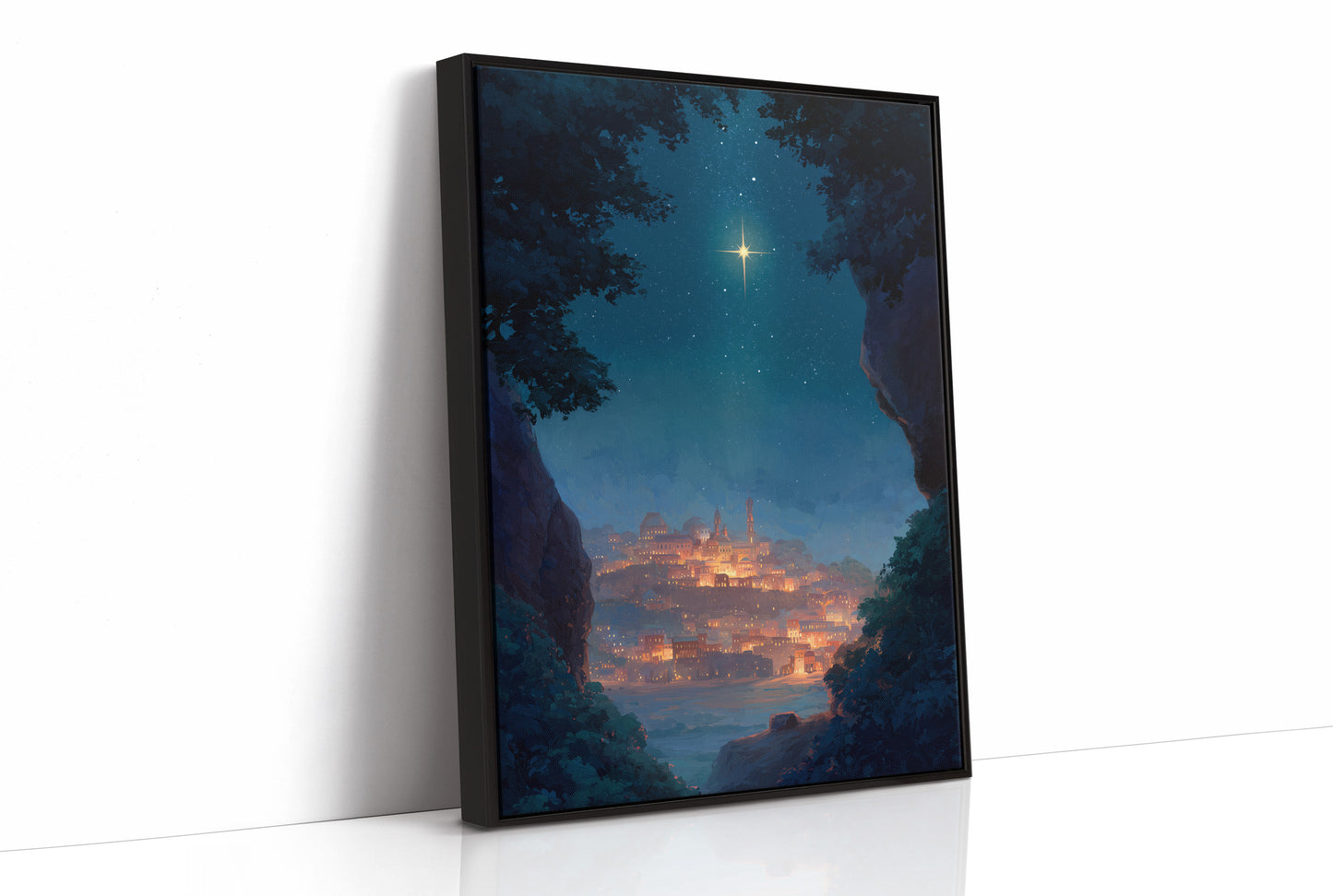 Celestial Guardian Illuminates Ancient Haven