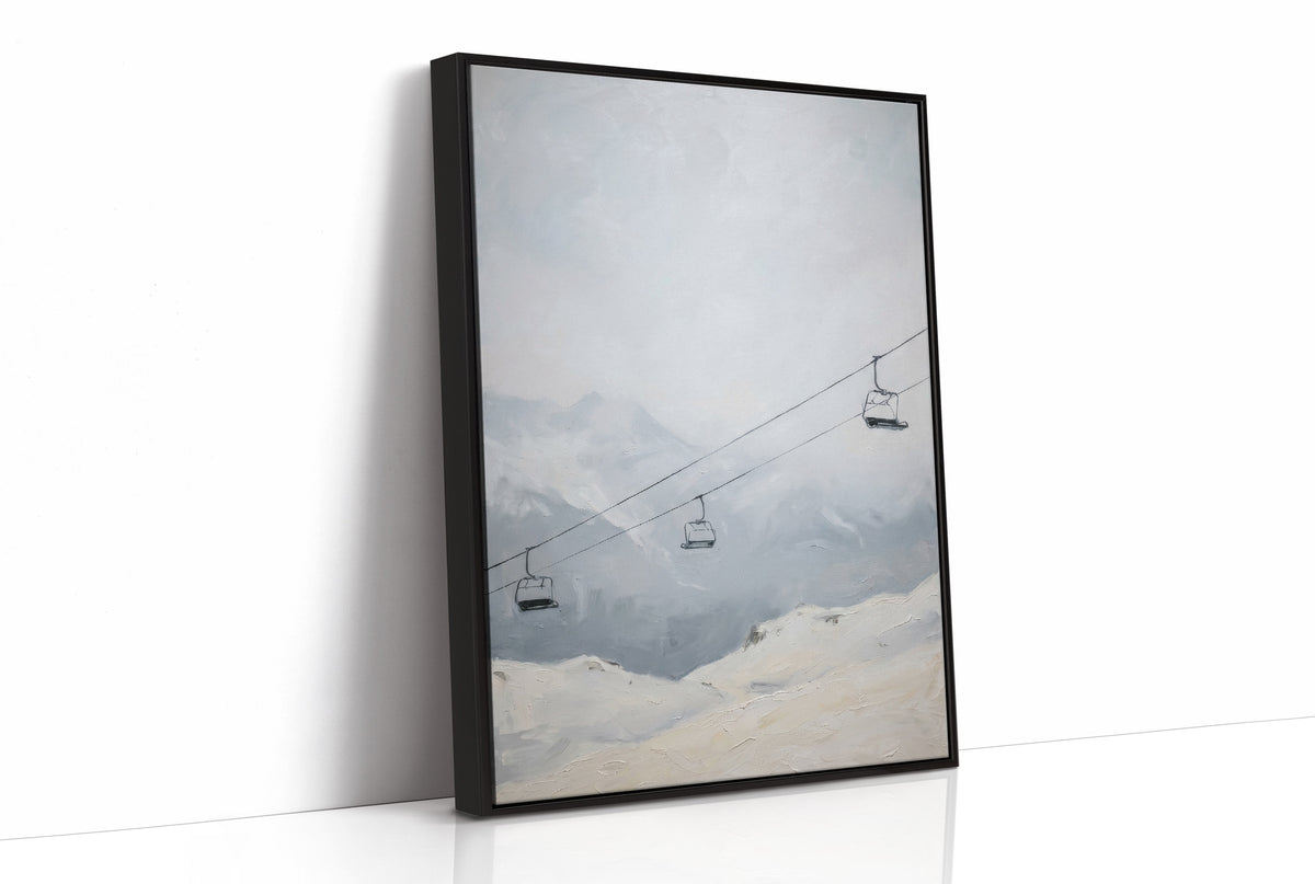 Empty Chairlift in the Fog