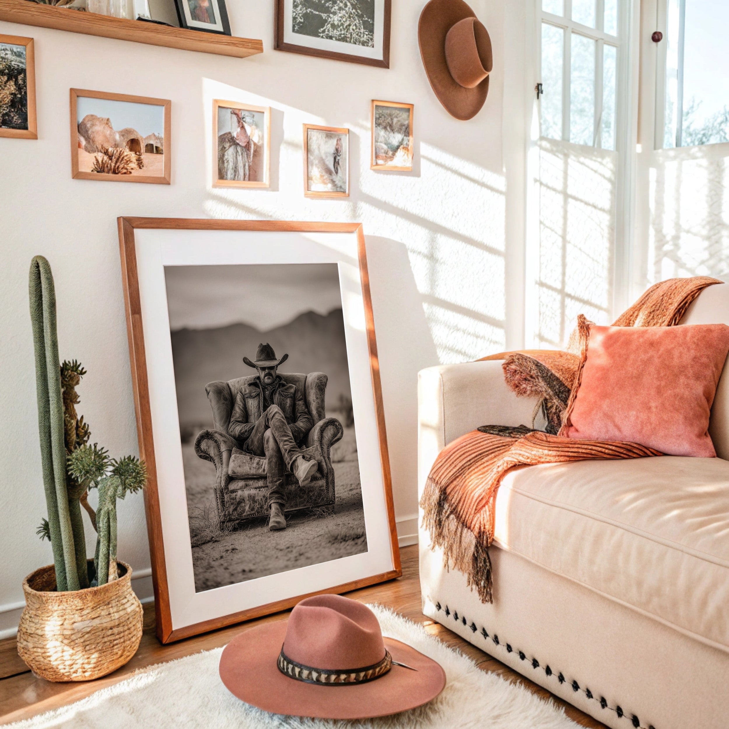 Leather Armchair Holds Desert Solitude