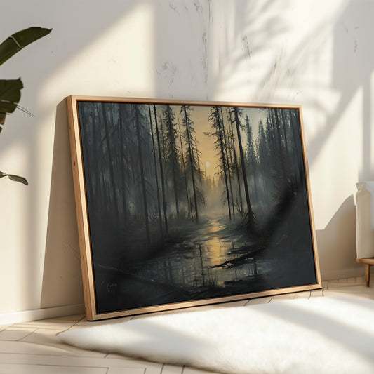 Ancient Pines Hold Moonlit Waters