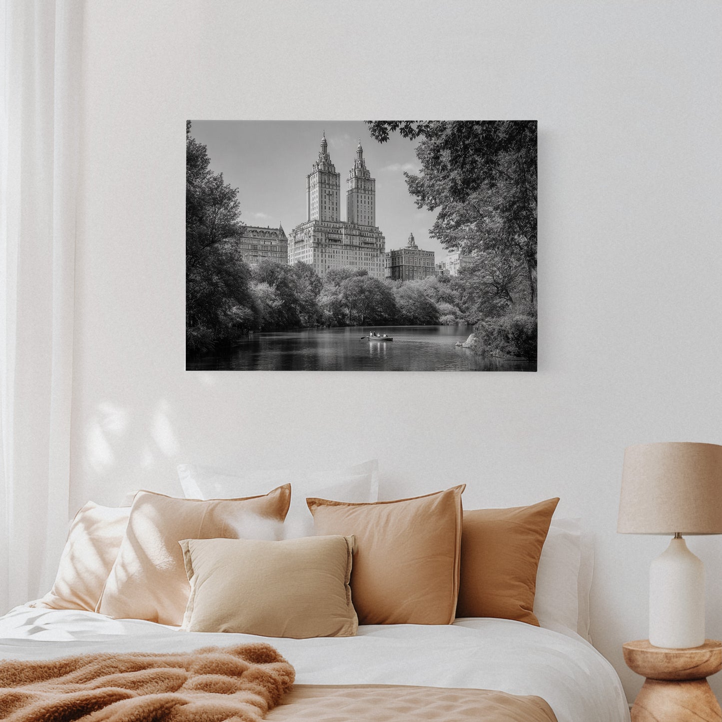 Twin Towers Above Central Park Lake