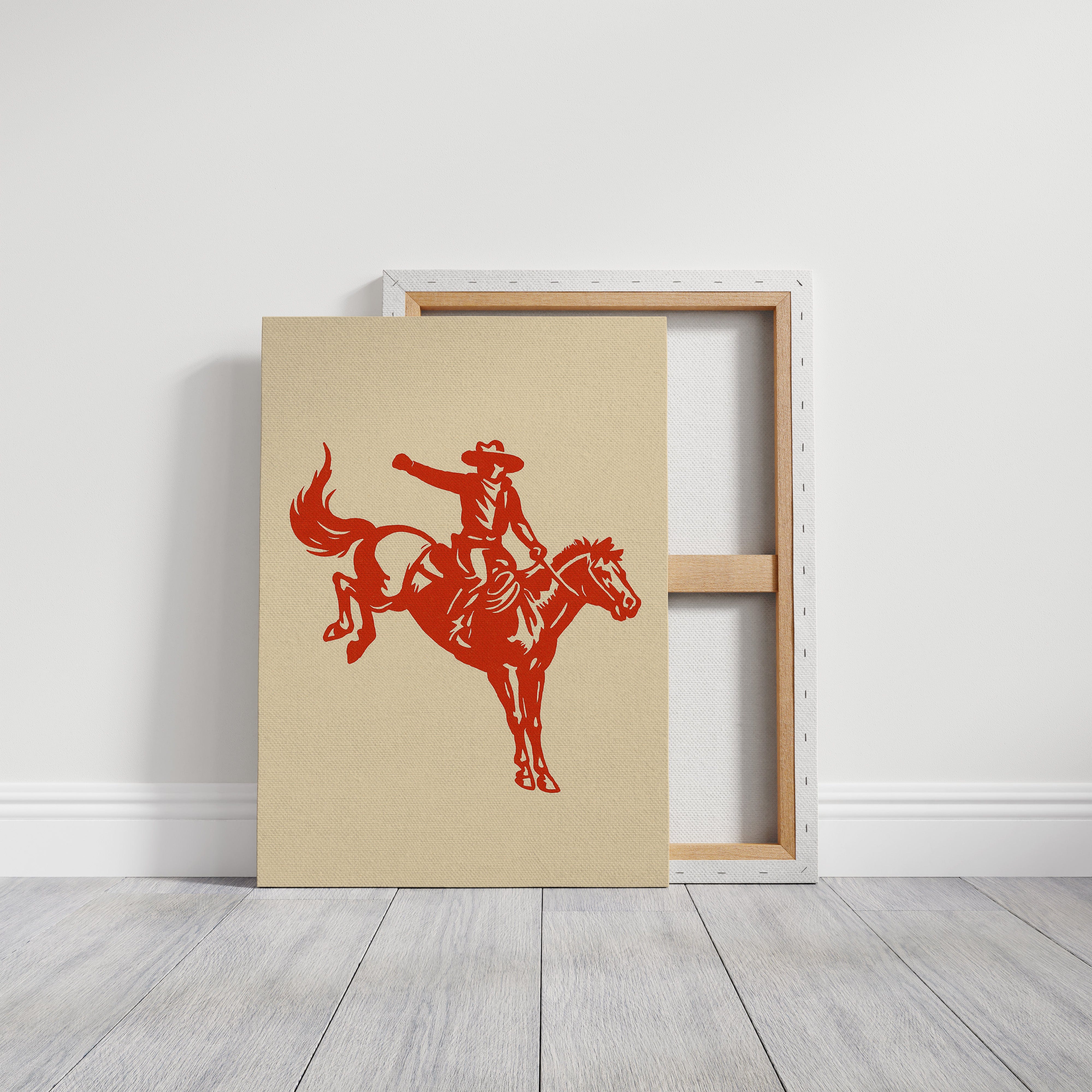 Retro Rodeo Cowboy Print