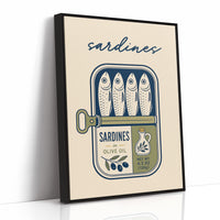 Sardines in Olive Oil — Vintage Tin Label Print