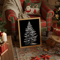 Silent Pine Stands In Midnight