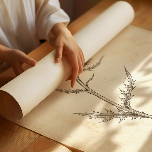 Thistle Study — Vintage Pen and Ink Botanical Print