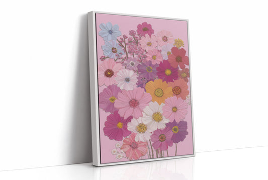 Blush Garden: A Symphony of Pressed Petals