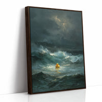 Tiny Yellow Against Raging Seas