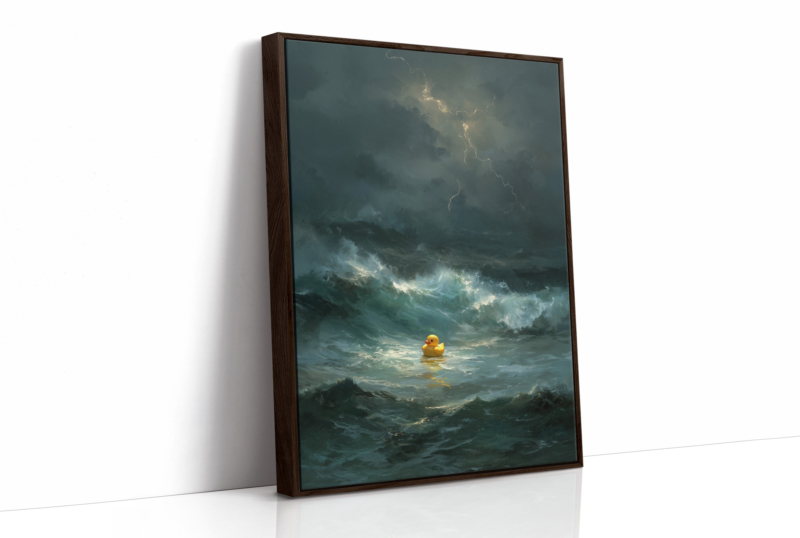 Tiny Yellow Against Raging Seas