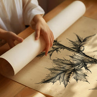 Thistle Study — Heavy Crosshatch Botanical Engraving