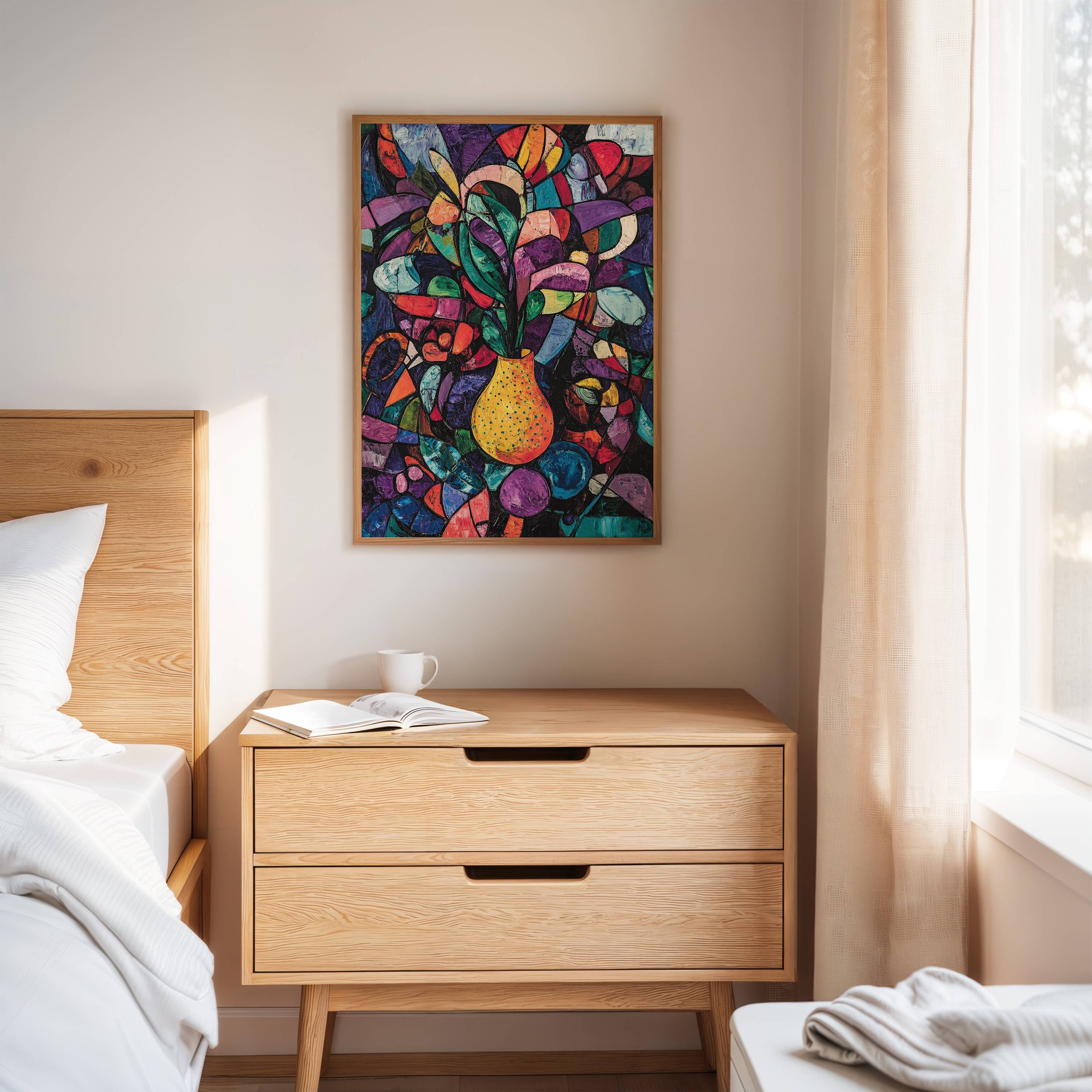 Midnight Garden Blooms In Glass