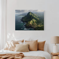 Emerald Peaks Touch Pacific Skies