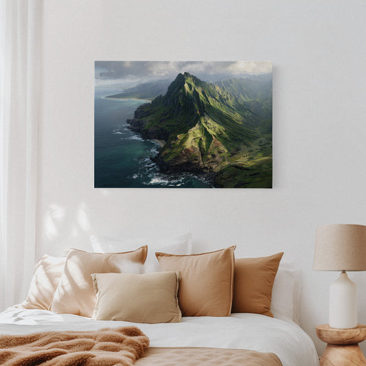 Emerald Peaks Touch Pacific Skies