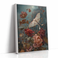 Moth Among Twilight Blooms