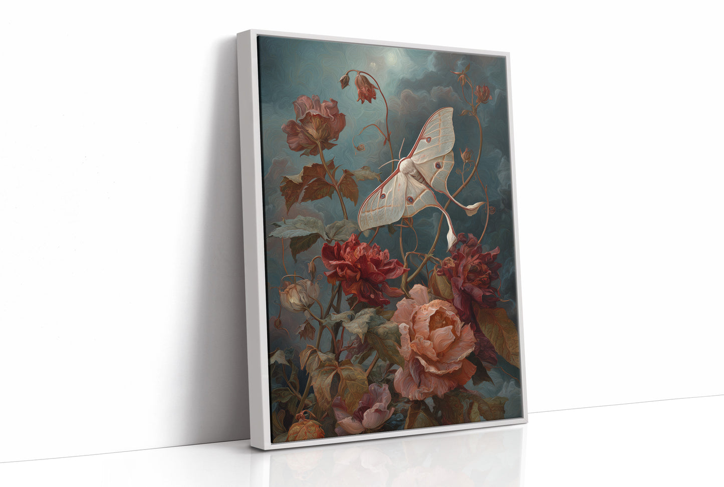 Moth Among Twilight Blooms